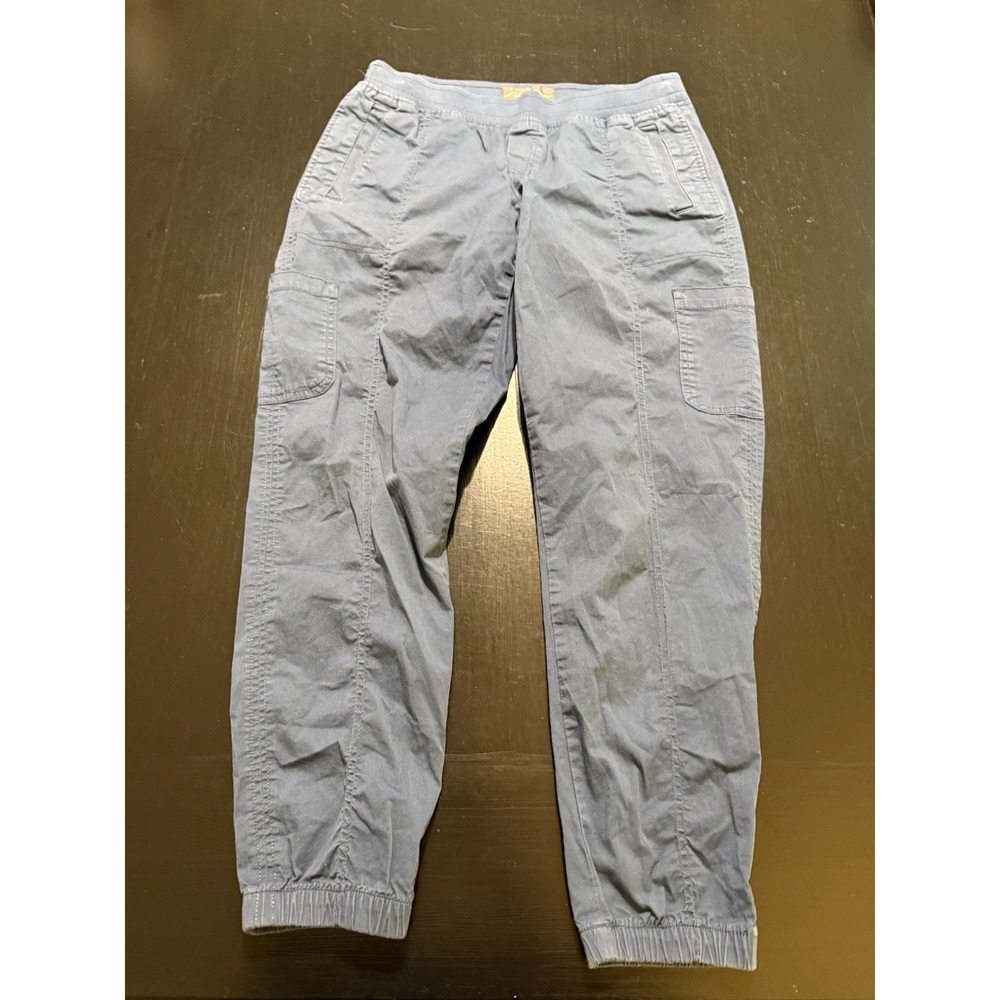Eddie Bauer Womens Blue Cargo Jogger Pants Size 6 Elastic Waist Utility Pants